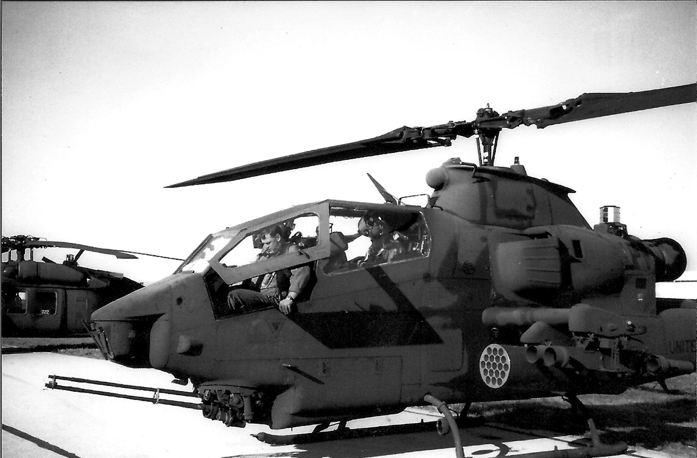 LTC Scott Marvel in AH-1F Cobra cockpit